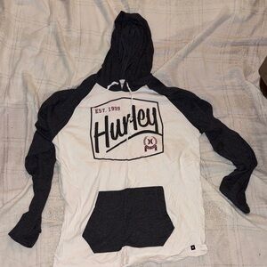 Hurley Black and White Graphic Hoodie